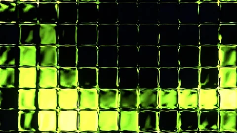 Glass cube wall backgound toxic green VJ seamless loop for party0001-0300 Stock Footage 338442967