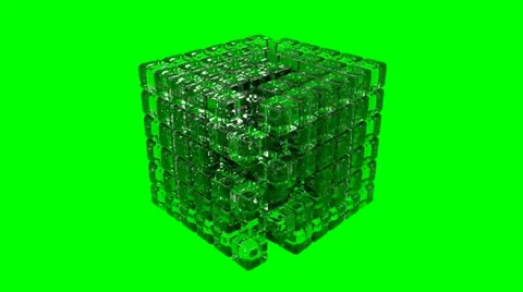 Glass Cubes - Assembly - Animation Vídeo Stock 24688442