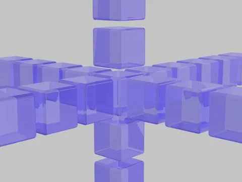 Glass cubes Stock Illustration