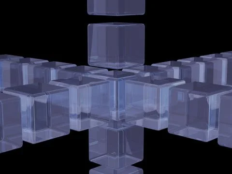Glass cubes Stock Illustration