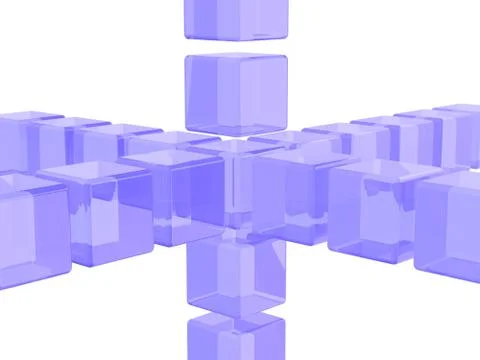 Glass cubes Stock Illustration