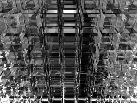 Glass cubes Stock Illustration