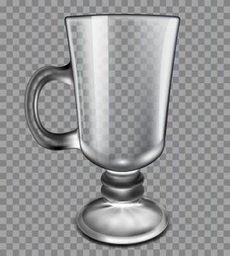 Glass cup on a plaid background Stock Illustration