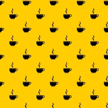 Glass cup of tea pattern vector Stockillustratie