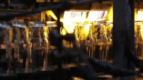 Glass cups burned by fire Stock Footage 171601143