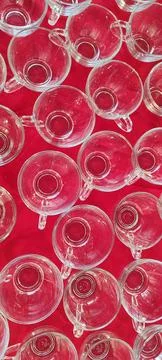 Glass cups Foto stock