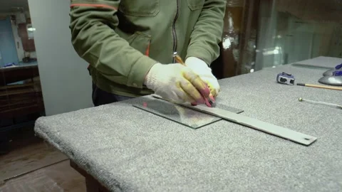 Glass cutting. Stock Footage 167591114