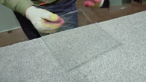 Glass cutting. Stock Footage 167591140