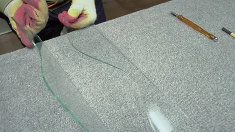 Glass cutting. Stock Footage 167591146
