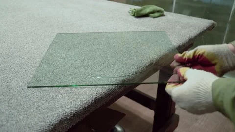 Glass cutting. Stock Footage 167591166