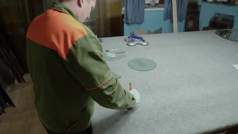 Glass cutting. Stock Footage 167591220