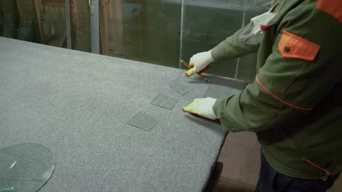 Glass cutting. Stock Footage 167591241