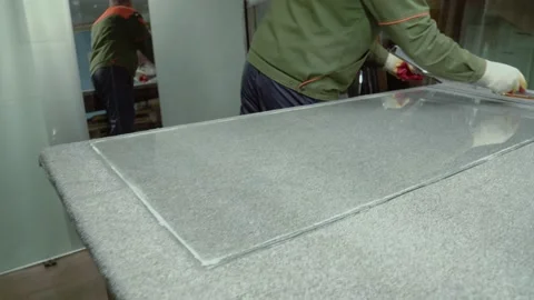 Glass cutting. Stock Footage 167591279