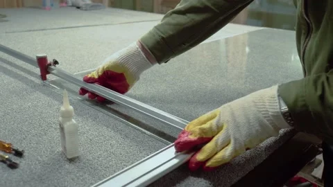 Glass cutting. Stock Footage 167591286