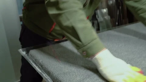 Glass cutting. Stock Footage 167591295