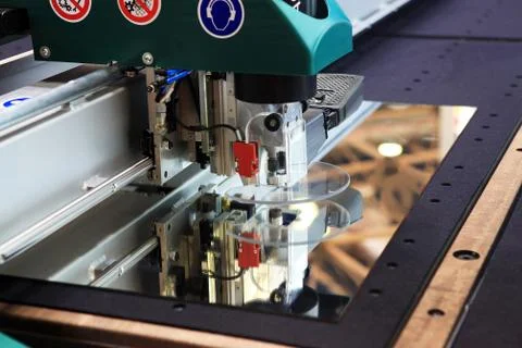 Glass cutting machine Stock Photos