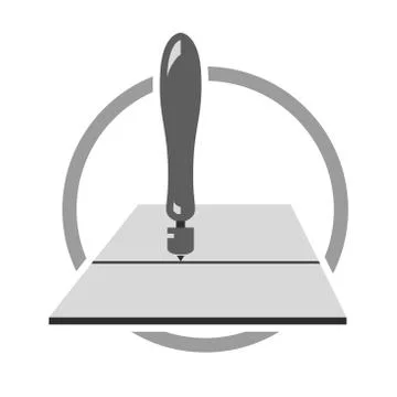 Glass cutting vector logo Stock Illustration