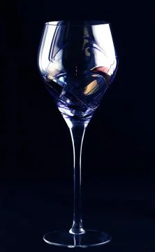 Glass on dark Foto stock