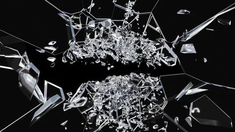 Glass debris in 3d rendering isolated design Premium Psd Illustrazione stock