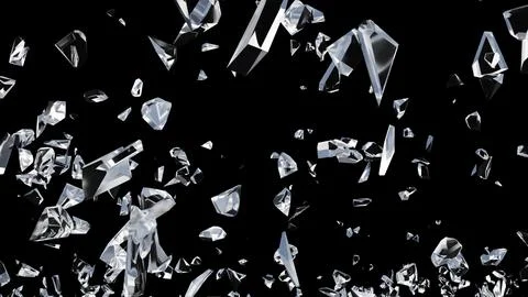 Glass debris in 3d rendering isolated design Premium Psd Illustrazione stock