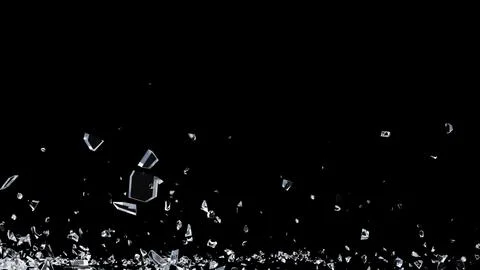 Glass debris in 3d rendering isolated design Premium Psd Illustrazione stock
