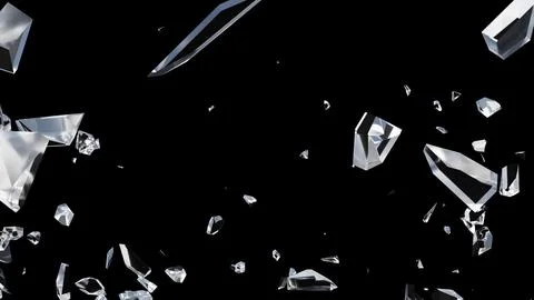Glass debris in 3d rendering isolated design Premium Psd Illustrazione stock