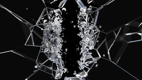 Glass debris in 3d rendering isolated design Premium Psd Illustrazione stock
