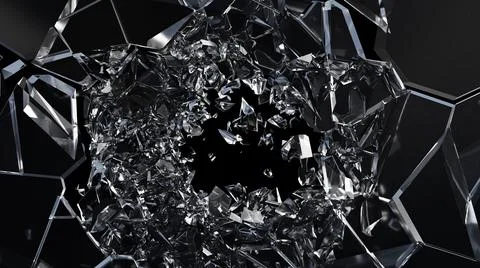 Glass debris in 3d rendering isolated design Premium Psd Stock Photos