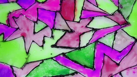 Glass decor paint closeup texture pattern seamless looping rotating video Stock Footage 102753167