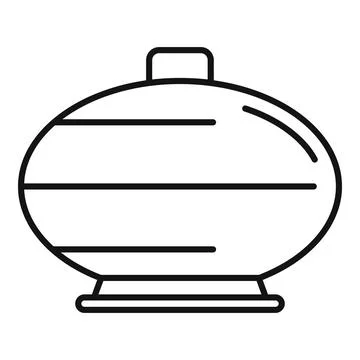 Glass diffuser icon, outline style Stock Illustration