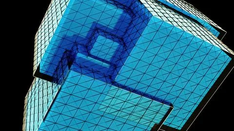 Glass digital cubes Stock Illustration