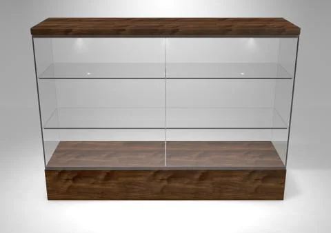 Glass Display Cabinet Stock Illustration