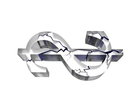 Glass Dollar Stock Illustration