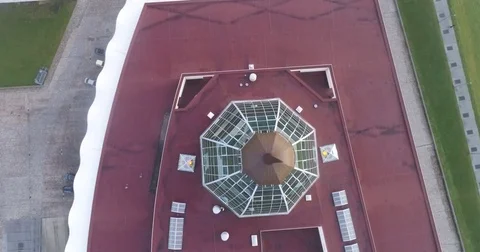 Glass dome building look up Video stock 83727997