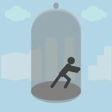 Glass dome Stock Illustration