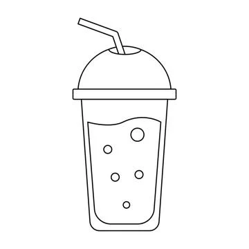 Glass with a drink. Isolated image Stock Illustration