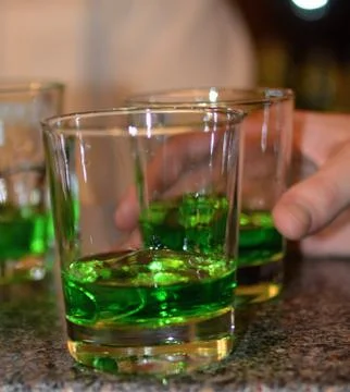 Glass with drink Stock Photos