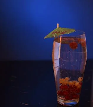 Glass with a drink. Stock Photos