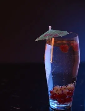 Glass with a drink. Stock Photos