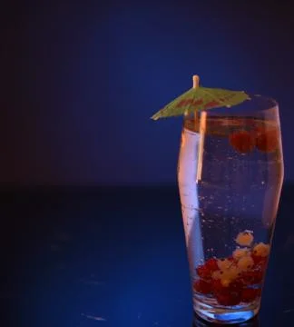 Glass with a drink. Foto stock
