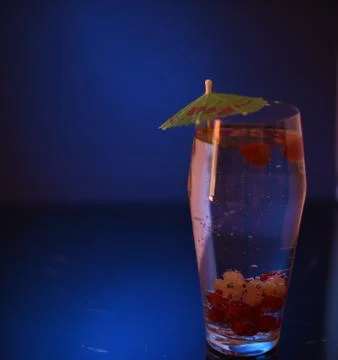 Glass with a drink. Stock Photos
