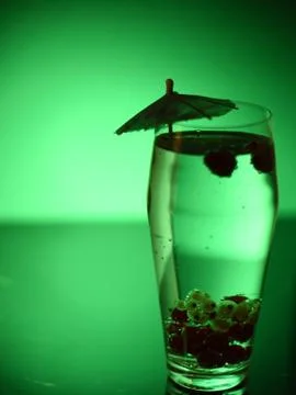 Glass with a drink. Foto stock