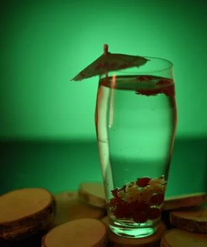 Glass with a drink. Foto stock