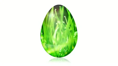 Glass Easter Egg with Grass 库存影片 21264525