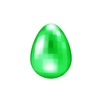Glass Easter Egg. Precious stone for logo design. Eggs Hunt. Festive holidays Stock Illustration