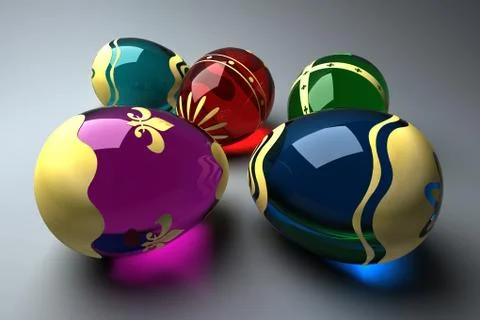 Glass easter eggs Stock Illustration