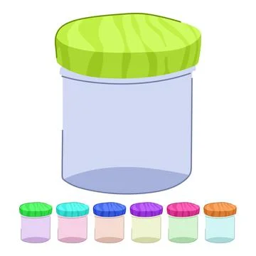 Glass eco friendly jar vector cartoon graphic Stock Illustration