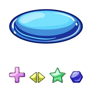 Glass effect buttons for user interface design Illustrazione stock