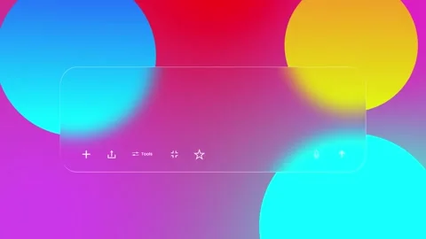 Glass effect search bar UI element with tools button animation Stock-Footage 335121156