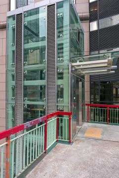 Glass Elevator Box Stock Photos